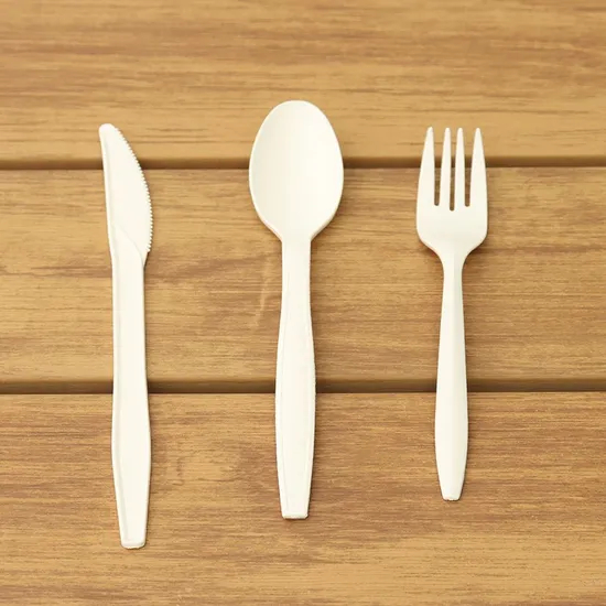 Wholesale Customized Printing Size Eco-Friendly Disposable Knife Fork and Spoon Wooden Cutlery