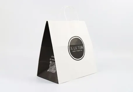 Wholesale Custom Printing Luxury Personalized Multi-Color Degradable Eco-Friendly Recyclable Shopping Gift Fruit Food Packaging Kraft White Card Paper Bag