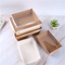 Factory Wholesale Custom Printing Transparent Window Eco-Friendly Food Grade Cardboard Toast Wedge Container Paper Sandwich Sushi Cake Box with Clear Lid