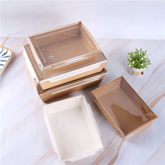 Factory Wholesale Custom Printing Transparent Window Eco-Friendly Food Grade Cardboard Toast Wedge Container Paper Sandwich Sushi Cake Box with Clear Lid