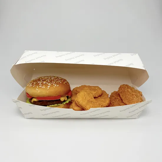 Factory Kraft Paper Burger Box Custom Recyclable Paper Hamburger Box