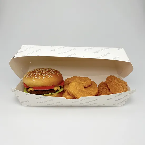 Factory Kraft Paper Burger Box Custom Recyclable Paper Hamburger Box
