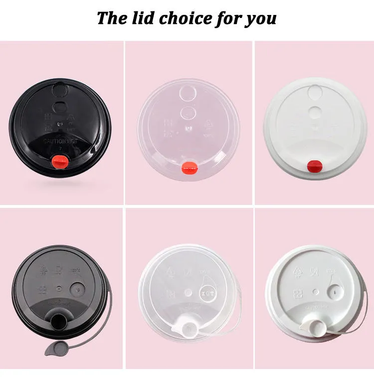 Wholesale Food Grade Eco-Friendly Disposable Custom Juice Plastic Storage Packaging Milk Tea Juice Cold Hot Drink Kraft White Card Single Double Paper Cup