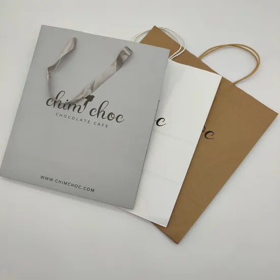 Factory Cheap Wholesale High-Quality Degradable Kraft Card Paper Food Gift Bag with Handle Custom Colorful Portable Packaging Shopping Bag