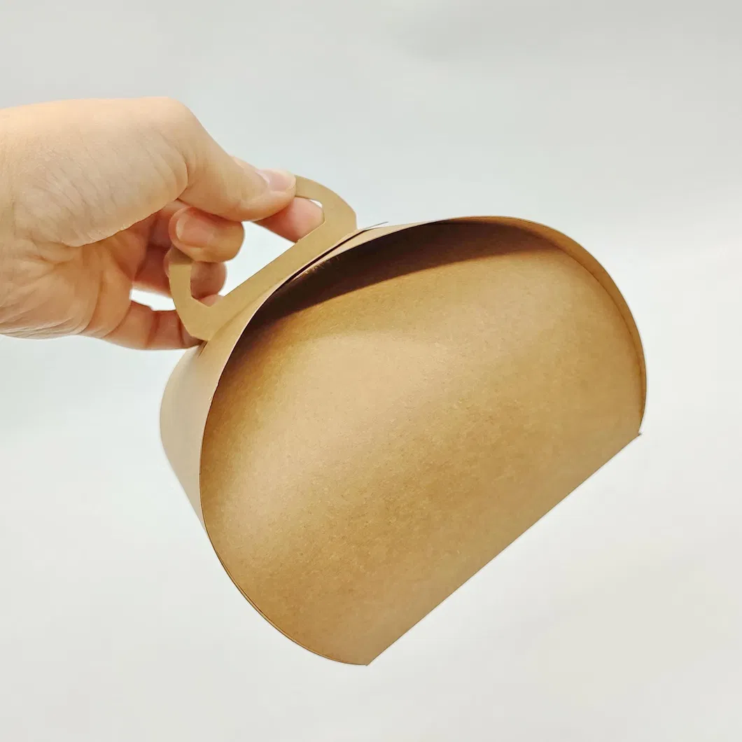 Factory Wholesale Customized Food Grade Takeaway Sushi Fried Chicken Chips Burger Cake Container Disposable Cardboard Fast Food Paper Snack Food Box with Handle