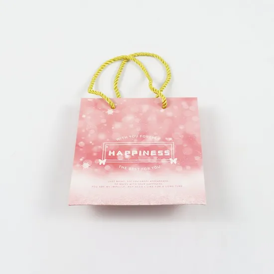 Factory Wholesale Custom Printing Logo Luxury Personalized Degradable Shopping Gift Food Cosmetic Jewelry Packaging Kraft Cardboard Paper Bag with Handle