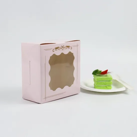 Kraft Paper Food Grade Cake Box Pastry Box with Clear Window