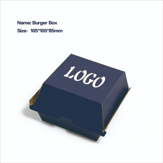 Custom Fast Food Branded Packaging Printing Logo Sandwich Popcorn Paper Fried Chickenhamburger Burger Box