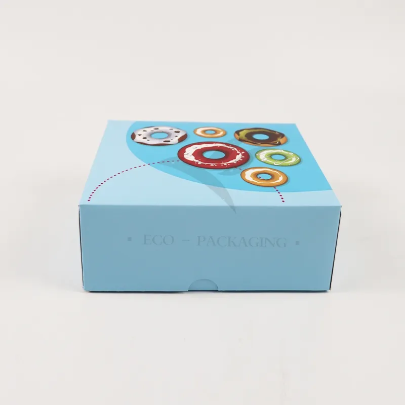 Factory Wholesale Affordable Personalized Customized Printed Logo Size Food Grade Disposable Bakery Packaging Macaron Cake Doughnut Cardboard Paper Box