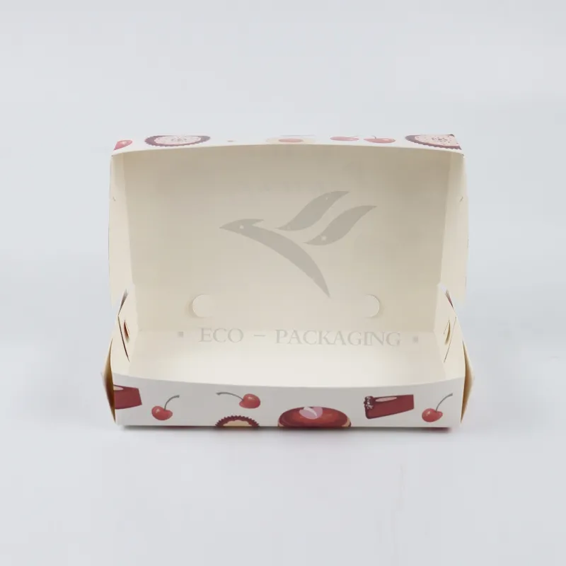 Factory Cheap Wholesale Custom Printed Logo Size Food Grade Luxury Disposable Bakery Packaging Macaron Cake Doughnut Kraft Cardboard Box