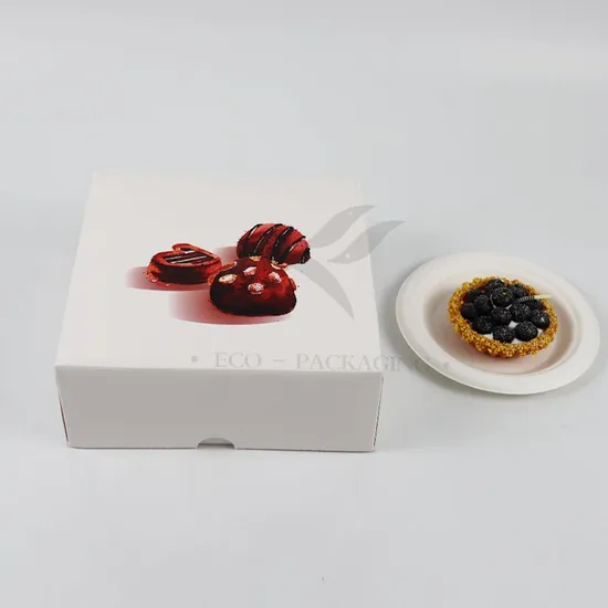 Factory Wholesale Affordable Personalized Luxury Customized Printed Logo Size Food Grade Disposable Packaging Macaron Cake Doughnut Sweet Cardboard Box