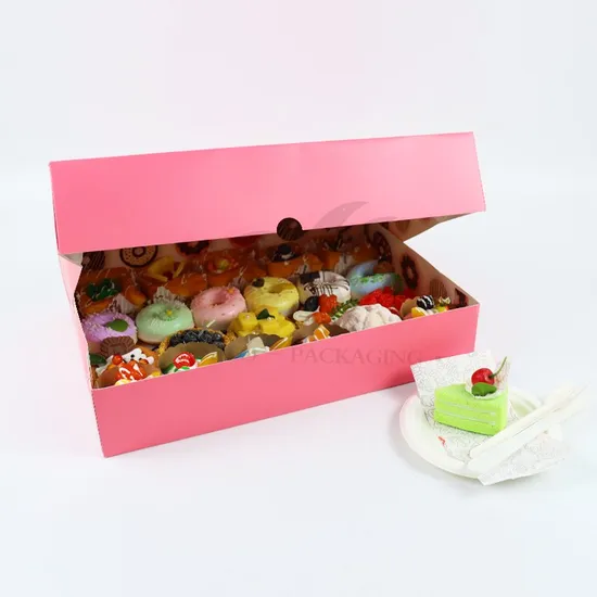 Factory Wholesale Cheap Personalized Luxury Customized Printed Logo Size Food Grade Disposable Packaging Macaron Cake Doughnut Sweet Cardboard Box