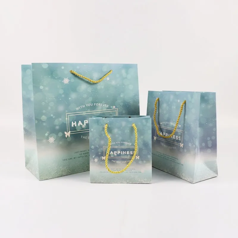 Wholesale Custom Print Luxury Personalized Degradable Recyclable Shopping Gift Fruit Food Electronic Product Packaging Kraft Cardboard Paper Bag with Handle