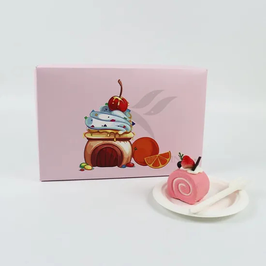 Factory Wholesale Cheap Personalized Luxury Customized Printed Logo Size Food Grade Disposable Packaging Macaron Cake Doughnut Sweet Cardboard Box