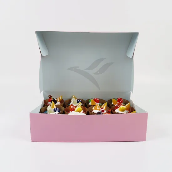 Factory Wholesale Cheap Personalized Luxury Customized Printed Logo Size Food Grade Disposable Packaging Macaron Cake Doughnut Sweet Cardboard Box