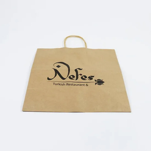 Factory Wholesale Custom Print Luxury Personalized Degradable Recyclable Shopping Gift Food Arts Crafts Packaging Kraft Cardboard Paper Bag with Portable Handle