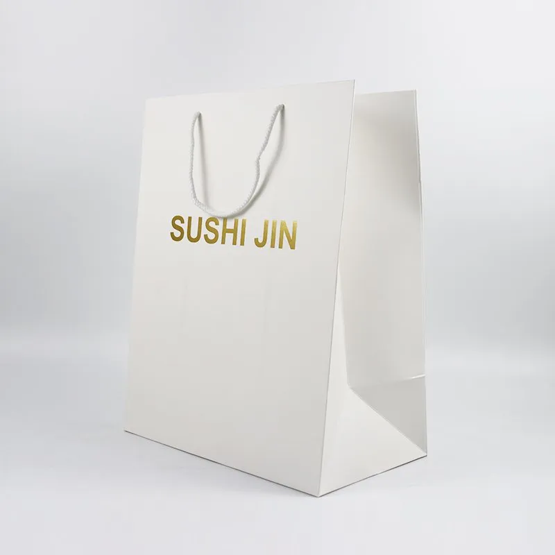 Factory Wholesale Custom Print Luxury Personalized Degradable Recyclable Shopping Gift Food Electronic Product Packaging Kraft Cardboard Paper Bag with Handle