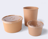 Cheap Wholesale Disposable Food Grade Eco-Friendly Customized Printing Kraft Paper Bagasse Food Salad Packaging Container Bowl Coating Soup Cup with Lid