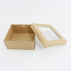 Factory Wholesale Customized Food Grade Takeaway Sushi Fried Chicken Chips Burger Container Disposable Cardboard Lunch Meal Snack Paper Food Box with Transparent Lid