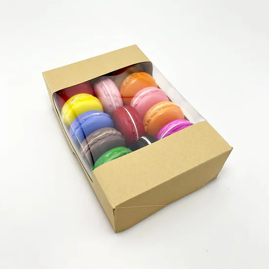 Kraft Paper Cake Box Cake Box with Clear Window Cupcake Cup Cake Dessert Wedding Party Birthday Packing Box