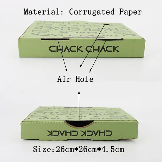 Custom Printed Wholesale Manufacturer Biodegradable 12 Inch Pizza Kraft Corrugated Cardboard Packing Box with Logo