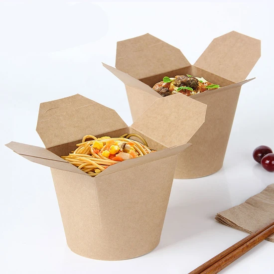 Wholesale High Quality Biodegradable Packaging Popcorn Chicken Box for Popcorn Chicken Kraft Paper Box