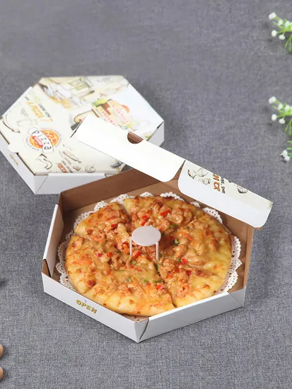 New Custom Pizza Box Reusable 33 35 Cm 7/9/12 Inch Corrugated Paper Pizza Packing Delivery Box with Logo