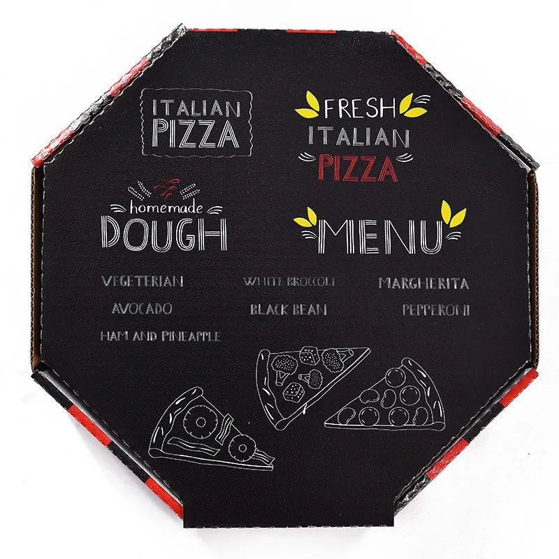 New Custom Pizza Box Reusable 33 35 Cm 7/9/12 Inch Corrugated Paper Pizza Packing Delivery Box with Logo