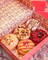 High Quality Pink Donut Box Cheap Donuts Packaging Thick Kraft Paper Dessert Box