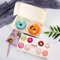White Transparent Disposable Square Birthday Cake Packaging Box 6 Mousse Recyclable with Gold Foil Stamping for Food Use