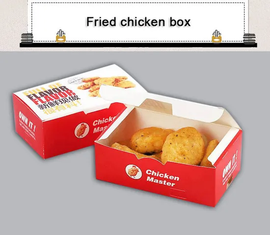 Wholesale High Quality Burger and Chips Paper Packaging Box Custom Disposable Burger Fries Boxes Snack Boxes