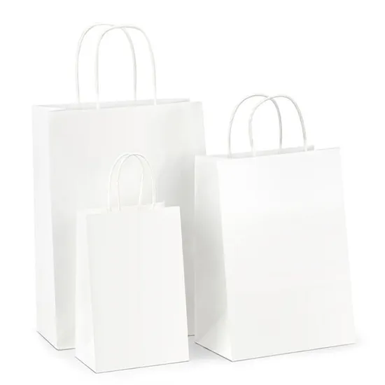 Square Kraft Packaging Paper Bag Custom Logo Print Recyclable Kraft Paper Bag with Handles