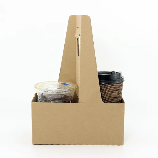 Disposable Thickened Corrugated Cup Carrier Custom Wholesale Cheap Cup Carrier for Sale