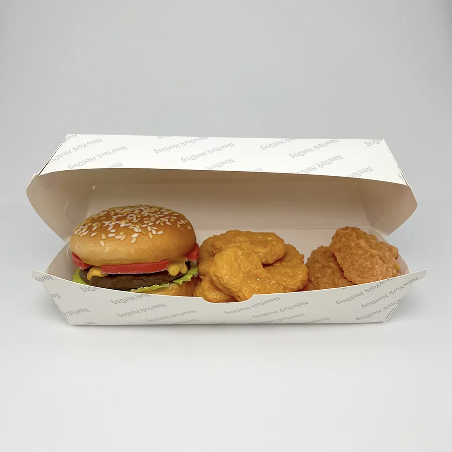 Factory Price Biodegradable Hamburger Boxes Snack Box Chips Custom Print Food Packing Box