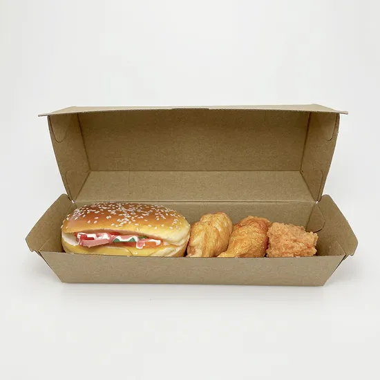 Factory Price Biodegradable Hamburger Boxes Snack Box Chips Custom Print Food Packing Box