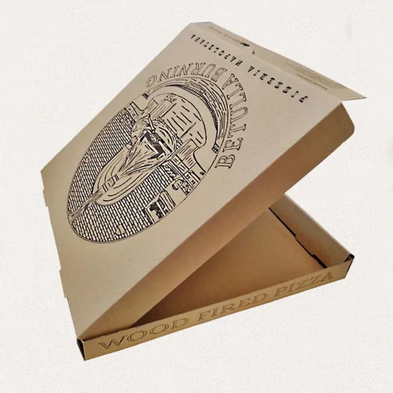 Wholesale Disposable Kraft Pizza Box Custom Color Logo Printing Takeaway Design Recyclable Food Box