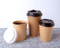Wholesale High Quality Coffee Drink Carriers Kraft Paper Cups Reusable Coffee Cup Anti-Scalding Paper Cup