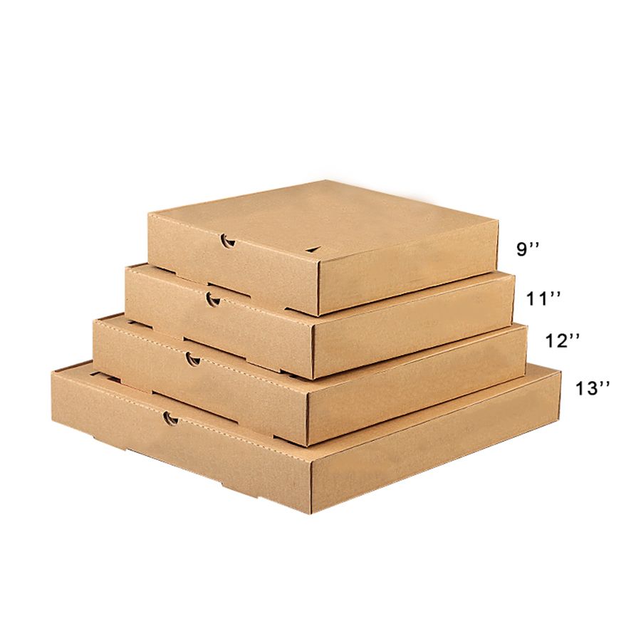 Wholesale Pizza Box Food Grade Takeaway Pizza Box Manufacturers Custom Logo Printed Pizza Box