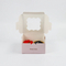 Cupcake Box and Packaging Box Transparent Luxury Satin Holds 6 Holes Pink Food Cajas PARA Cake Box with Window