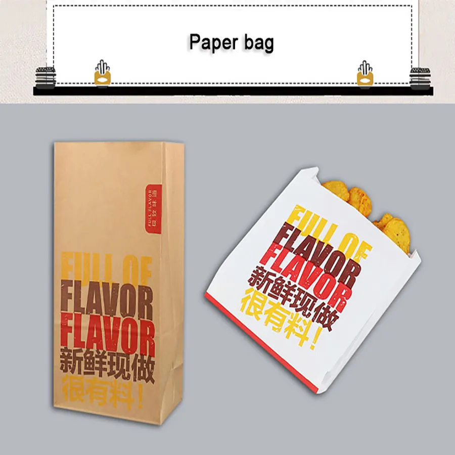 Disposable Fried Chicken Burger Fries Takeaway Packaging Box Boxes with Logo