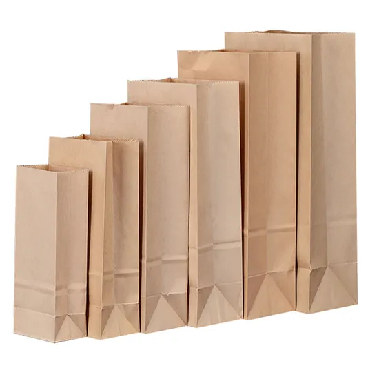 High Quality Take Away Paper Bag Kraft Paper Bag Bread Packaging Paper Bag
