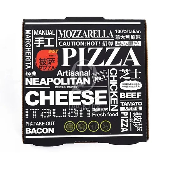 Environmentally Friendly Material Heat Insulation Customized Kraft Pizza Box for Restaurant Takeaway
