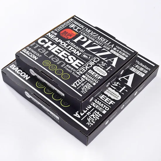 Custom Pizza Takeaway Box 33X33 Brown Kraft Flute Food Packing Pizza Food Packaging Box