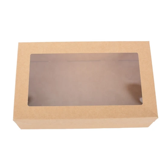 Paper Cake Box with Transparent Window Cup Cake Boxes in Bulk Dly Birthday Cake Box