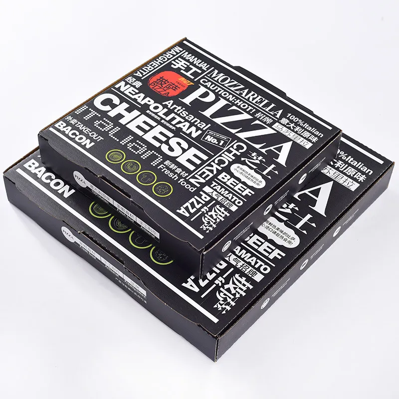 Custom Pizza Takeaway Box 33X33 Brown Kraft Flute Food Packing Pizza Food Packaging Box