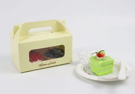Prevent Leakage Simple Customized Rectangular Cake Packaging Box for Corporate Event