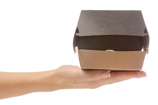 6inch Customized Logo Printing100% Compostable Paper Hamburger Box for Take Away Food