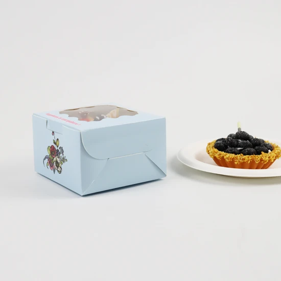 Wholesalelegantsable White Bakery Boxes with Window Pastry Boxes for Donuts Chocolate Strawbyellow Storage Newgshort Sleeve Food
