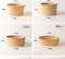 Disposable Salad Food Take Away Packaging Round White Paper Bowl with Lid