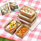 Disposable Kraft Paper Lunch Box Rectangular Paper Bowl Degradation Lunch Box Light Food Meal Protection to-Go Box
